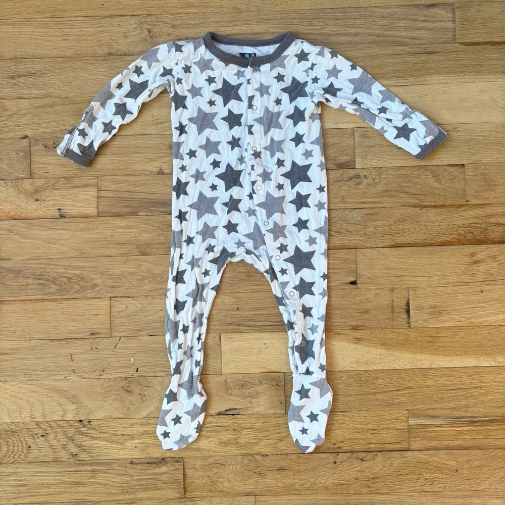 Kickee Pants star footie pajamas